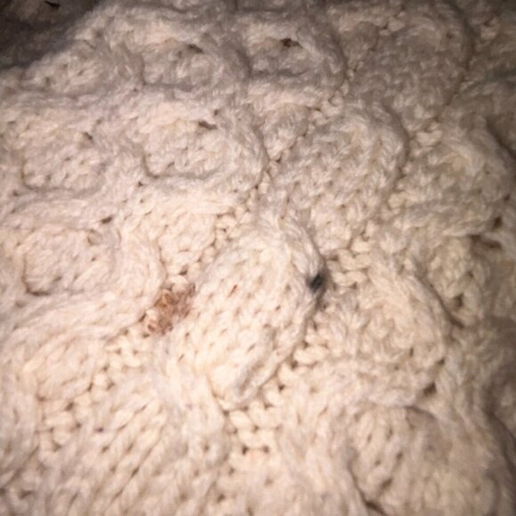 Kilronan Knitwear 100% Irish Merino Wool Button Sweater 3/4 Sleeves Cream Size M - Picture 13 of 16